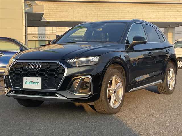 アウディ Ｑ５ 40TDIクワトロ Sライン 広島県 2021(令3)年 4.2万km ミトスブラックメタリック サンルーフ/バーチャルコックピット/ワンオーナー/純正ナビ/フルセグテレビ/Bluetooth/アイドリングストップ/ウィンカーミラー/クルーズコントロール（追従有り）/プッシュスタート/パワーバックドア/ETC2.0/オートライト/シートヒーター/純正前後ドラレコ/パワーシート（D/N席）