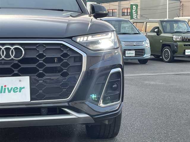 アウディ Ｑ５ 40TDIクワトロ Sライン 広島県 2021(令3)年 4.2万km ミトスブラックメタリック サンルーフ/バーチャルコックピット/ワンオーナー/純正ナビ/フルセグテレビ/Bluetooth/アイドリングストップ/ウィンカーミラー/クルーズコントロール（追従有り）/プッシュスタート/パワーバックドア/ETC2.0/オートライト/シートヒーター/純正前後ドラレコ/パワーシート（D/N席）