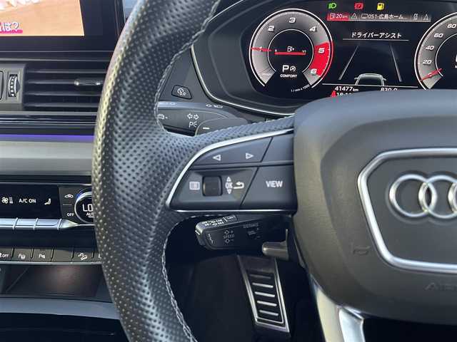 アウディ Ｑ５ 40TDIクワトロ Sライン 広島県 2021(令3)年 4.2万km ミトスブラックメタリック サンルーフ/バーチャルコックピット/ワンオーナー/純正ナビ/フルセグテレビ/Bluetooth/アイドリングストップ/ウィンカーミラー/クルーズコントロール（追従有り）/プッシュスタート/パワーバックドア/ETC2.0/オートライト/シートヒーター/純正前後ドラレコ/パワーシート（D/N席）