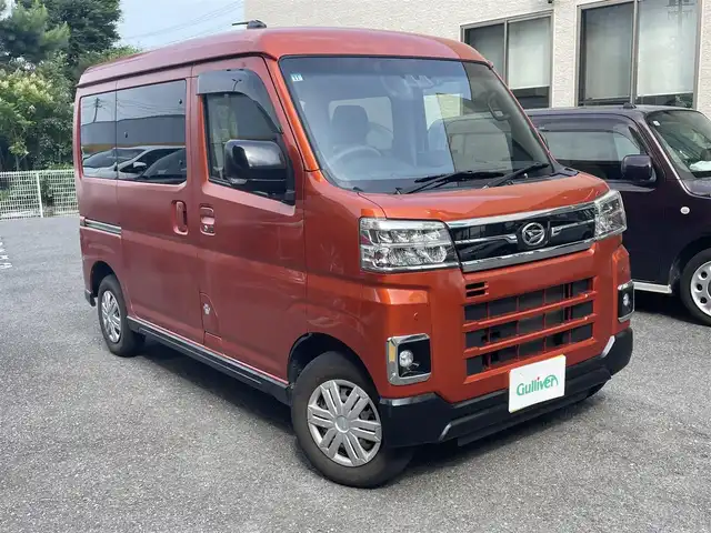 ダイハツ アトレー バン RS 静岡県 2022(令4)年 2.3万km トニコオレンジメタリック ワンオーナー/純正ディスプレイオーディオ/フルセグTV/BT/バックカメラ/デジタルインナーミラー/両側パワースライドドア/前後ドライブレコーダー/衝突軽減ブレーキ/レーンキープアシスト/レーダークルーズコントロール/前後コーナーセンサー/ビルトインETC2.0/TVキャンセラー/LEDヘッドライト/LEDフォグライト/ステアリングスイッチ/スマートキー×2/保証書/取扱説明書/オーディオ取扱説明書