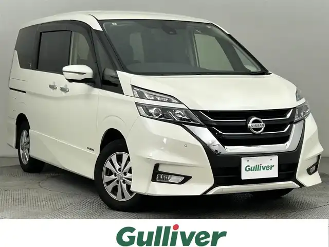 日産 セレナ ハイウェイスター 道央・札幌 2019(令1)年 8.1万km ホワイトパール ・ワンオーナー/・4WD/・セーフティパック/・純正SDナビ（MM518D-L）/　CD/DVD/BR/SD/USB/BT/iPod/AUX/フルセグ/・アラウンドビューモニター/・純正前後ドライブレコーダー/・純正エンジンスターター/・ETC2.0/・両側パワースライドドア/・純正フロアマット/・プロパイロット/・パーキングサポート/・エマージェンシーブレーキ/・クルーズコントロール/・クリアランスソナー/・LEDヘッドライト/・フロントフォグランプ/・オートライト/・オートハイビーム/・ロードサインアシスト/・リアコーナーセンサー/・スマートキー/・プッシュスタート/・ドアバイザー/・電動格納ウィンカーミラー/・２列目シートバックテーブル