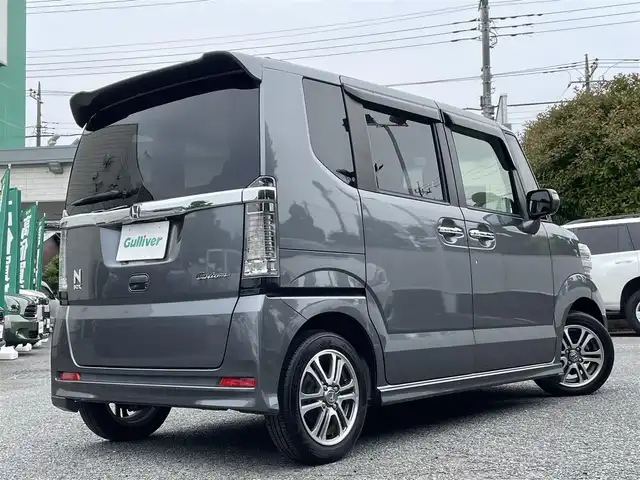 ホンダ Ｎ ＢＯＸ カスタム G Lパッケージ 東京都 2015(平27)年 6.6万km ポリッシュドメタルメタリック ワンオーナー/純正SDナビ（VXM-155VFi）/・フルセグTV/Bluetoothオーディオ/DVD/バックカメラ/電動スライドドア/純正アルミホイール/ETC/保証書/取扱説明書