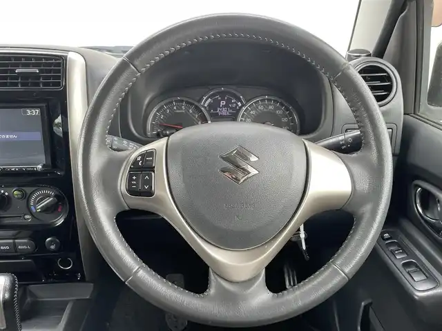 スズキ ジムニー ランドベンチャー 茨城県 2014(平26)年 9.5万km ブルーイッシュブラックパール3 ４WD/背面タイヤ/AW純正/社外ナビ/ワンセグテレビ/ハロゲンヘッドライト/リモコンキー/スペアキー/シートヒーター/ミラーヒーター/ハーフレザーシート/パワステ/パワーウィンドウ/ABS/ETC