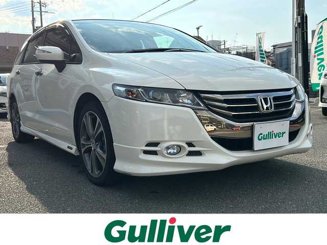 ホンダ オデッセイ アブソルート 大阪府 2011(平23)年 6.3万km プレミアムホワイトパール ワンオーナー/純正HDDナビ/Bluetooth/バックカメラ/フルセグTV/AM・FM/パワーシート（運転席）/クルーズコントロール/ハーフレザーシート/純正18インチアルミホイール/電動格納ミラー/ウインカーミラー/ドアバイザー