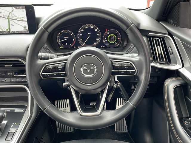 マツダ ＣＸ－６０ XD HV エクスクルーシブスポーツ 広島県 2022(令4)年 2.3万km ロジウムホワイトプレミアムメタリック 禁煙/パノラマサンルーフ/スマートブレーキサポート/マツダコネクトナビ/Apple CarPlay/Android Auto/フルセグTV/Bluetooth/USB/360度ビューモニター/レザーシート/シートヒーター /シートベンチレーション /パワーシート/メモリーシート /パワーバックドア /レーダークルーズコントロール/LEDオートライト/ステアリングスイッチ/ステアリングヒーター/ビルトインETC/フロアマット/スマートキー/スペアキー /BOSEサウンド