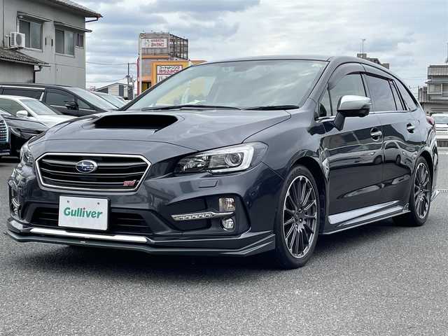 スバル レヴォーグ 2．0STIスポーツアイサイト 広島県 2016(平28)年 12.9万km ダークグレーメタリック サンルーフ/STiエアロ/DIATONEサウンドナビ/　【CD/DVD/BT/DTV】/プリクラッシュブレーキ/全車速追従機能付クルーズコントロール/車線逸脱警告/サイド/バックカメラ/レザーシート/シートヒーター/パワーシート/メモリシート/ETC/ドライブレコーダー/LEDヘッドライト
