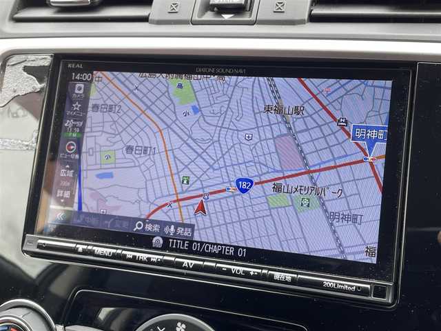 スバル レヴォーグ 2．0STIスポーツアイサイト 広島県 2016(平28)年 12.9万km ダークグレーメタリック サンルーフ/STiエアロ/DIATONEサウンドナビ/　【CD/DVD/BT/DTV】/プリクラッシュブレーキ/全車速追従機能付クルーズコントロール/車線逸脱警告/サイド/バックカメラ/レザーシート/シートヒーター/パワーシート/メモリシート/ETC/ドライブレコーダー/LEDヘッドライト