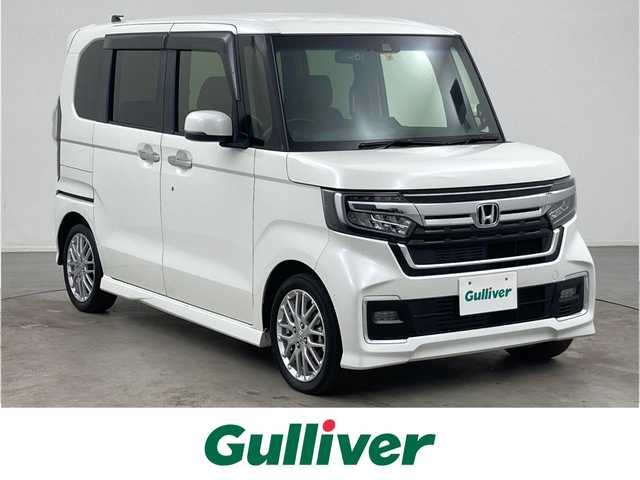 ホンダ Ｎ ＢＯＸ カスタム L ターボ 長野県 2022(令4)年 4.1万km プラチナホワイトパール 純正7型ナビ VXM-224VFi/フルセグTV、CD、DVD、Bluetooth、AM、FM/バックカメラ/ETC/前方ドライブレコーダー/両側パワースライドドア/ハーフレザーシート/LEDヘッドライト/ホンダセンシング/・衝突軽減ブレーキ/・誤発進抑制機能/・後方誤発進抑制機能/・歩行者事故低減ステアリング/・アダブティブクルーズコントロール/・車線維持支援システム/・路外逸脱抑制機能