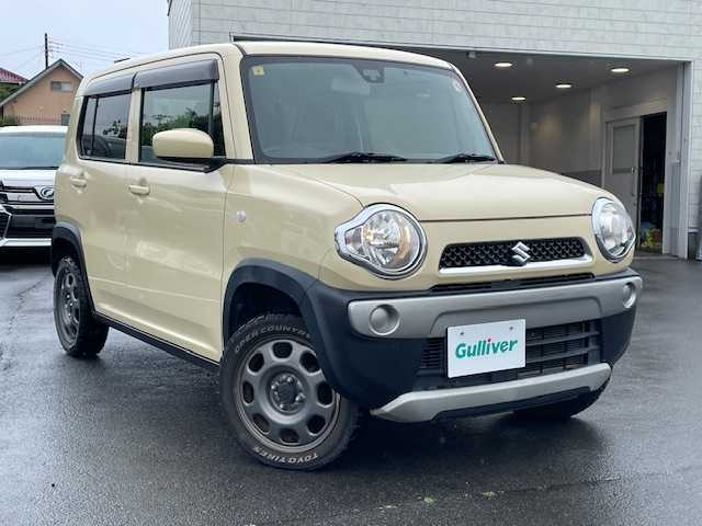 スズキ ハスラー G 静岡県 2018(平30)年 4.4万km シフォンアイボリーM ●社外ナビ/(ワンセグ/CD/DVD)/(AVIC-RW301)/●衝突軽減ブレーキ/●アイドリングストップ/●前席シートヒーター/●ETC/●フロアマット/●ドアバイザー/●横滑り防止装置/●ダブルSRS＋ABS
