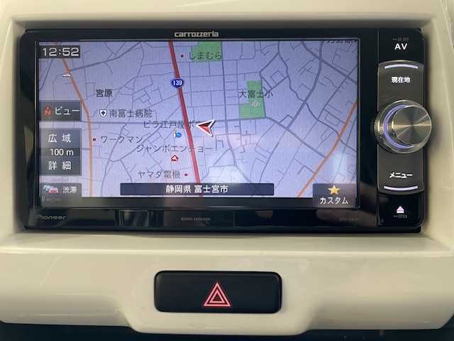 スズキ ハスラー G 静岡県 2018(平30)年 4.4万km シフォンアイボリーM ●社外ナビ/(ワンセグ/CD/DVD)/(AVIC-RW301)/●衝突軽減ブレーキ/●アイドリングストップ/●前席シートヒーター/●ETC/●フロアマット/●ドアバイザー/●横滑り防止装置/●ダブルSRS＋ABS