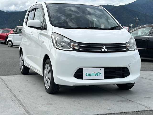 三菱 ｅＫワゴン M 山梨県 2015(平27)年 2.6万km ホワイト 純正7インチナビ/Bluetooth接続/CD再生/ETC/アイドリングストップ/フルオートエアコン/純正14インチホイール/パワーウィンドウ/パワーステアリング/リモコンキー/フロアマット