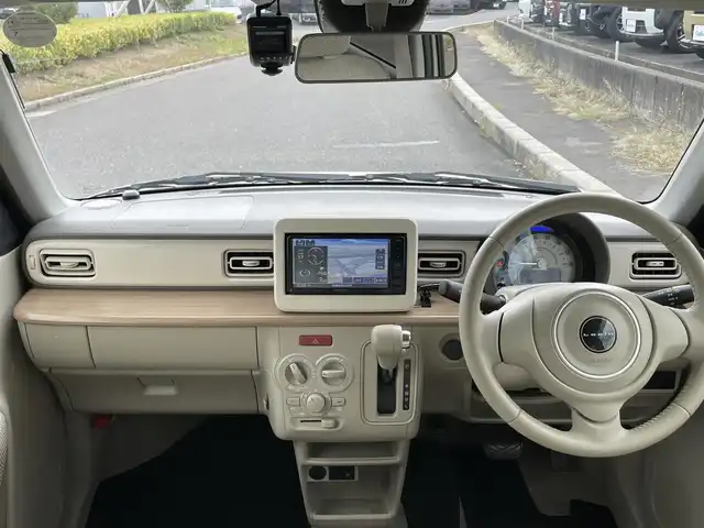 スズキ ラパン S 福島県 2020(令2)年 4.5万km シフォンアイボリーメタリック センサーブレーキサポート/誤発進抑制機能/車線逸脱警報機能/ふらつき警報機能/先行車発進お知らせ機能/標識認識機能/社外ナビゲーション/型番：MDV‐D408BTW/【DVD/USB/SD/BT/TV】/バックカメラ/ドライブレコーダー/運転席シートヒーター/HIDオートライト/アイドリングストップ/社外フロアマット/ドアバイザー