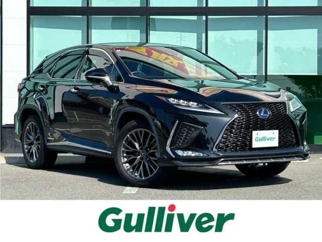 レクサス ＲＸ 450h Fスポーツ 和歌山県 2020(令2)年 3.5万km グラファイトブラックガラスフレーク 純正ナビ/フルセグTV/(AM/FM/CD/DVD/Bluetooth)/全方位カメラ/AC100V電源/ETC/ドラレコ/衝突軽減ブレーキ/横滑り防止機能/コーナーセンサー/レーンキープアシスト/パワーバックドア/レーダークルコン/前席シートベンチレーション/後席シートヒーター/ステアリングヒーター/ヘッドアップディスプレイ/ブラインドスポットモニター/アイドリングストップ/オートライト/オートマチックハイビーム/プッシュスタート/スマートキー/純正AW/純正フロアマット