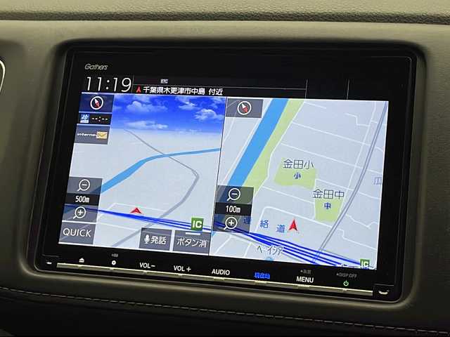 ホンダ ヴェゼル ハイブリッド 千葉県 2018(平30)年 2.9万km クリスタルブラックパール 衝突軽減ブレーキ/レーンキープアシスト/レーダークルーズコントロール/純正メモリナビ/（フルセグ/Bluetooth/CD/DVD/FM/AM）/バックカメラ/ETC/ドライブレコーダー（前後）/アイドリングストップ/パドルシフト/ハーフレザーシート/シートヒーター（運転席＋助手席）/LEDヘッドライト/フォグライト/電動格納ミラー/純正サイドバイザー/純正スタッドレスタイヤ（215/55/17R）