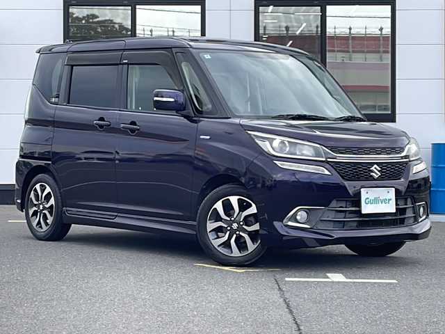 スズキ ソリオ バンディット HV MV Dカメラ ブレーキS 山口県 2016(平28)年 9.8万km ムーンライトバイオレットPM 純正SDナビ　【KXM-E500W】/・Bluetooth接続/・フルセグTV/・DVD再生機能有/ビルトインETC/アイドリングストップ/横滑り防止装置/スズキセーフティサポート/クルーズコントロール/片側パワースライドドア/スマートキー/プッシュスタート/スペアキー1本/純正フロアマット/サンシェード/純正15インチアルミホイール/ドアバイザー/ウィンカーミラー/取り扱い説明書/保証書