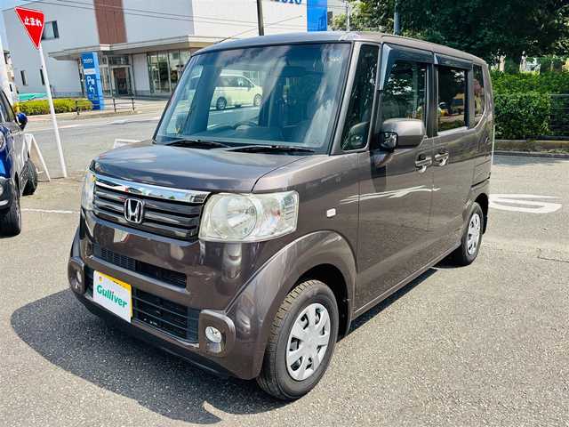 ホンダ Ｎ ＢＯＸ G Lパッケージ 大分県 2012(平24)年 6.1万km プレミアムブロンズパール ワンオーナー/メモリナビ/ワンセグテレビ/ドアバイザー/プッシュスタート/片側パワースライドドア/ETC/フォグランプ