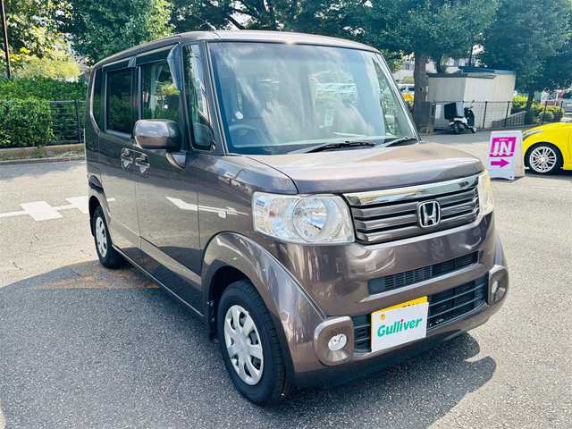 ホンダ Ｎ ＢＯＸ G Lパッケージ 大分県 2012(平24)年 6.1万km プレミアムブロンズパール ワンオーナー/メモリナビ/ワンセグテレビ/ドアバイザー/プッシュスタート/片側パワースライドドア/ETC/フォグランプ