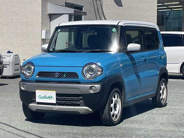スズキ ハスラー G ターボ 熊本県 2015(平27)年 7万km サマーブルーM 衝突軽減ブレーキ/プッシュスタート/社外ナビ/（CD・DVD・フルセグTV・BTオーディオ・SD）/ETC/前席シートヒーター/ディスチャージヘッドライト/オートライト/横滑り防止装置/純正フロアマット/純正ドアバイザー/新車保証書/取扱説明書