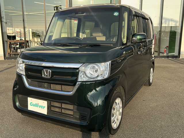 ホンダ Ｎ ＢＯＸ G L ホンダセンシング 愛媛県 2020(令2)年 1.1万km ブリティッシュグリーンP 純正ナビ（VXM-204VFI）/　フルセグ/AM/FM/Bluetooth/DVD/バックカメラ/レーダークルーズコントロール/ビルトインETC/D/N席シートヒーター/片側パワースライドドア/前後コーナーセンサー/衝突軽減ブレーキ/LEDヘッドライト/純正フロアマット/スマートキー