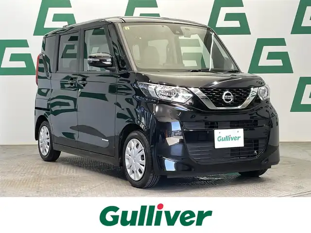 日産 ルークス X 鹿児島県 2021(令3)年 6.9万km ブラック 社外ナビ/(Bluetooth/DVD/CD)/アラウンドビューモニター/衝突軽減ブレーキ/横滑り防止機能/先行車発進お知らせ/片側パワースライドドア/ドライブレコーダー/ETC/前後コーナーセンサー/アイドリングストップ/フロアマット/プッシュスタート/スマートキー