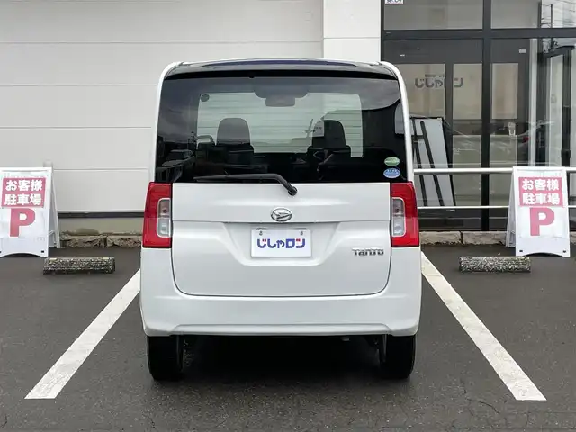 ダイハツ タント L 青森県 2018(平30)年 9.6万km ホワイト ワンオーナー/４ＷＤ/社外デッキ/　AM/FM/CD/MD/AUX/アイドリングストップ/横滑り防止装置/両側イージークローザードア/ドアバイザー/純正フロアマット/シートヒーター（運転席側）/社外ＬＥＤヘッドライトバルブ/社外１４インチアルミホイール装着/取扱説明書