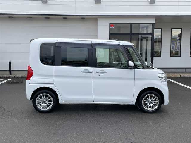 ダイハツ タント L 青森県 2018(平30)年 9.6万km ホワイト ワンオーナー/４ＷＤ/社外デッキ/　AM/FM/CD/MD/AUX/アイドリングストップ/横滑り防止装置/両側イージークローザードア/ドアバイザー/純正フロアマット/シートヒーター（運転席側）/社外ＬＥＤヘッドライトバルブ/社外１４インチアルミホイール装着/取扱説明書