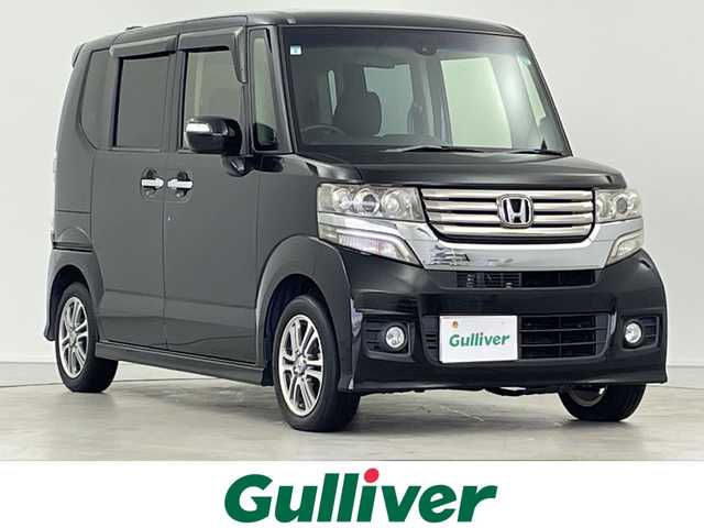 ホンダ Ｎ ＢＯＸ カスタム G 岐阜県 2015(平27)年 9.1万km スマートブラック 純正8インチナビ/（CD/DVD/Bluetooth/TV/HDMI/SD）/バックカメラ/両側パワースライドドア/ETC/フォグランプ/スマートキー/電動格納ミラー/純正AW/ドアバイザー/オートLEDライト
