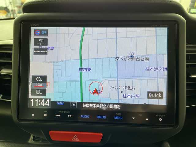 ホンダ Ｎ ＢＯＸ カスタム G 岐阜県 2015(平27)年 9.1万km スマートブラック 純正8インチナビ/（CD/DVD/Bluetooth/TV/HDMI/SD）/バックカメラ/両側パワースライドドア/ETC/フォグランプ/スマートキー/電動格納ミラー/純正AW/ドアバイザー/オートLEDライト