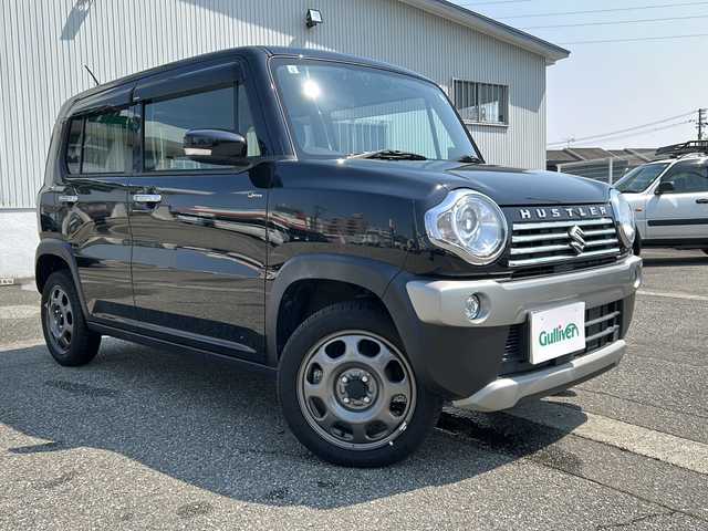 スズキ ハスラー Jスタイル Ⅱ 富山県 2017(平29)年 2.1万km ブルーイッシュブラックパール3 ワンオーナー/純正メモリナビ(AVIC-RZ300)/　DVD/AM/FM/レーダーブレーキサポート/デュアルブレーキサポート/誤発進抑制機能/車線逸脱警報/ふらつき警報/先行発進お知らせ機能/横滑り防止機能/ハーフレザー/シートヒーター/エンジンプッシュスタートボタン/スペアキー/ステアリングスイッチ/フロントフォグランプ/電動格納ミラー/ドアバイザー/保証書、記録簿、取扱説明書付き