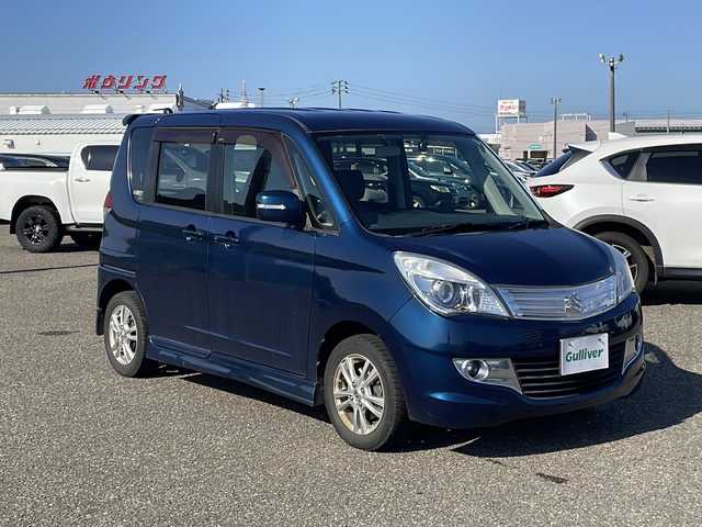 スズキ ソリオ S 新潟県 2011(平23)年 7.6万km グレースブルーパールメタリック 4WD/社外メモリナビ(AVIC-ZH0007)/ETC/ドライブレコーダー/両側パワースライドドア/運転席シートヒーター /ミラーヒーター/スマートキー/プッシュスタート/キセノンヘッドライト/オートライト/フォグランプ/社外14インチアルミホイール