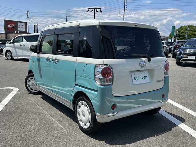 ダイハツ ムーヴ キャンバス G メイクアップ VS SAⅢ 岐阜県 2020(令2)年 1.9万km パールホワイトⅢ/ファインミントメタリック 2トーン 純正SDナビ /全方位カメラ /フルセグテレビ　/両側パワースライドドア/衝突被害軽減システム　/ドライブレコーダー前後/スマートキー/コーナーセンサー後ろ/プッシュスタート　/パワーステアリング/パワーウィンドウ/アイドリングストップ/エアコンAAC/CDチェンジャー/ベンチシート/フルフラットシート/純正フロアマット/シートヒーター運転席/ABS/横滑り防止装置/オートマチックハイビーム/オートライト　/LEDヘッドライト　/エアバッグ運転席・助手席