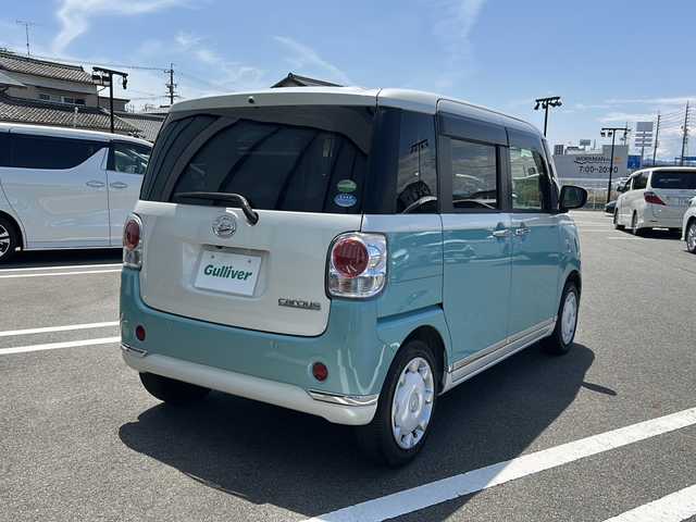 ダイハツ ムーヴ キャンバス G メイクアップ VS SAⅢ 岐阜県 2020(令2)年 1.9万km パールホワイトⅢ/ファインミントメタリック 2トーン 純正SDナビ /全方位カメラ /フルセグテレビ　/両側パワースライドドア/衝突被害軽減システム　/ドライブレコーダー前後/スマートキー/コーナーセンサー後ろ/プッシュスタート　/パワーステアリング/パワーウィンドウ/アイドリングストップ/エアコンAAC/CDチェンジャー/ベンチシート/フルフラットシート/純正フロアマット/シートヒーター運転席/ABS/横滑り防止装置/オートマチックハイビーム/オートライト　/LEDヘッドライト　/エアバッグ運転席・助手席