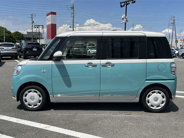 ダイハツ ムーヴ キャンバス G メイクアップ VS SAⅢ 岐阜県 2020(令2)年 1.9万km パールホワイトⅢ/ファインミントメタリック 2トーン 純正SDナビ /全方位カメラ /フルセグテレビ　/両側パワースライドドア/衝突被害軽減システム　/ドライブレコーダー前後/スマートキー/コーナーセンサー後ろ/プッシュスタート　/パワーステアリング/パワーウィンドウ/アイドリングストップ/エアコンAAC/CDチェンジャー/ベンチシート/フルフラットシート/純正フロアマット/シートヒーター運転席/ABS/横滑り防止装置/オートマチックハイビーム/オートライト　/LEDヘッドライト　/エアバッグ運転席・助手席