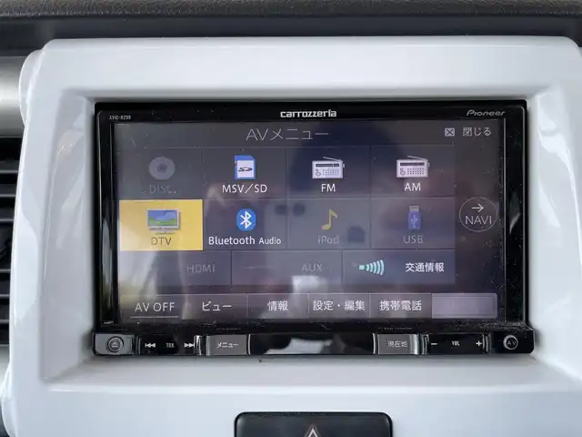 スズキ ハスラー G ターボ 福島県 2016(平28)年 5.8万km ポジティブグリーンメタリック/ブラック2トーン ワンオーナー/4WDターボ/社外メモリーナビ/CD/DVD/SD/BT/フルセグTV/レーダーブレーキサポート/ダウンヒルアシストコントロール/アイドリングストップ/シートヒーター/バックカメラ/オートライト/キセノンライト/フォグライト/プッシュスタート/ドアバイザー/フロアマット