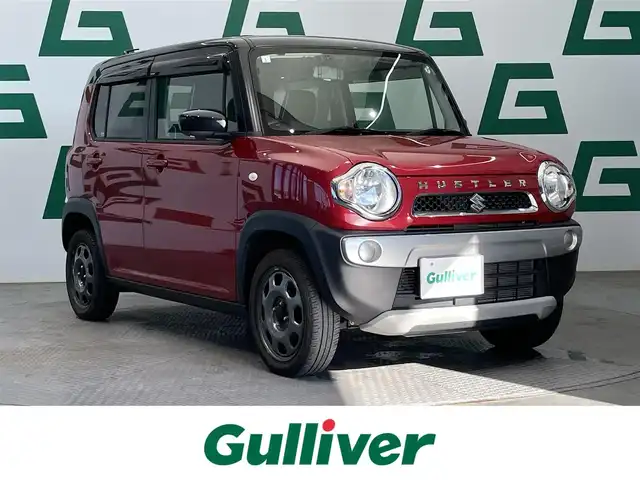 スズキ ハスラー G 鹿児島県 2019(平31)年 3.7万km フェニックスレッドパール/ブルーイッシュブラックパール 禁煙車/純正ナビ/(フルセグTV/Bluetooth/DVD/CD)/デジタルインナーミラー(ドラレコ機能付き)/前席シートヒーター/衝突軽減ブレーキ/誤発進抑制機能/横滑り防止機能/ETC/純正フロアマット/ドアバイザー/アイドリングストップ/スマートキー