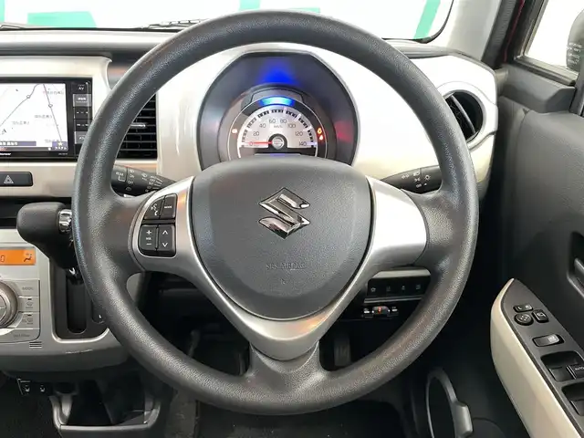 スズキ ハスラー G 鹿児島県 2019(平31)年 3.7万km フェニックスレッドパール/ブルーイッシュブラックパール 禁煙車/純正ナビ/(フルセグTV/Bluetooth/DVD/CD)/デジタルインナーミラー(ドラレコ機能付き)/前席シートヒーター/衝突軽減ブレーキ/誤発進抑制機能/横滑り防止機能/ETC/純正フロアマット/ドアバイザー/アイドリングストップ/スマートキー