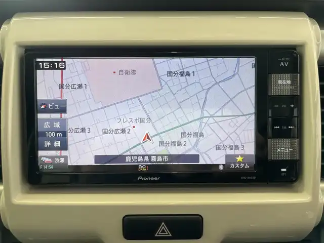 スズキ ハスラー G 鹿児島県 2019(平31)年 3.7万km フェニックスレッドパール/ブルーイッシュブラックパール 禁煙車/純正ナビ/(フルセグTV/Bluetooth/DVD/CD)/デジタルインナーミラー(ドラレコ機能付き)/前席シートヒーター/衝突軽減ブレーキ/誤発進抑制機能/横滑り防止機能/ETC/純正フロアマット/ドアバイザー/アイドリングストップ/スマートキー