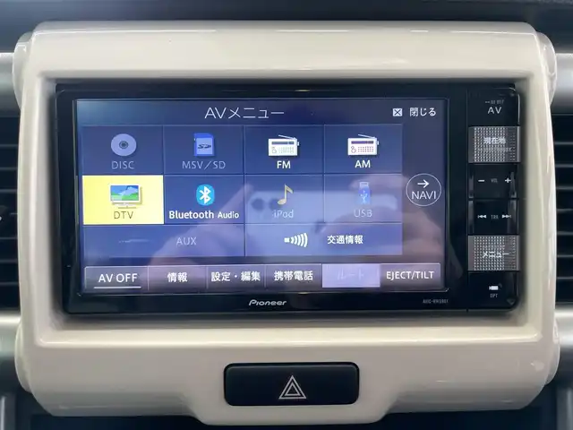 スズキ ハスラー G 鹿児島県 2019(平31)年 3.7万km フェニックスレッドパール/ブルーイッシュブラックパール 禁煙車/純正ナビ/(フルセグTV/Bluetooth/DVD/CD)/デジタルインナーミラー(ドラレコ機能付き)/前席シートヒーター/衝突軽減ブレーキ/誤発進抑制機能/横滑り防止機能/ETC/純正フロアマット/ドアバイザー/アイドリングストップ/スマートキー