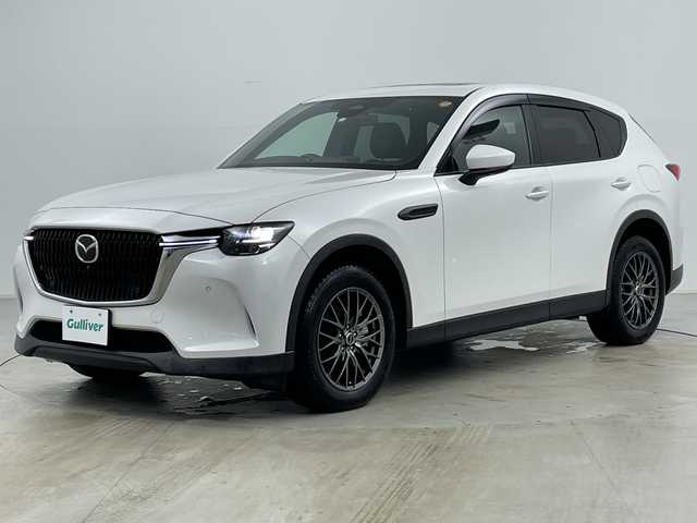 マツダ ＣＸ－６０ 道央・札幌 2023(令5)年 5.4万km ロジウムホワイトプレミアムメタリック ・4WD/・寒冷地仕様/・純正ナビ（TV＆BT＆USB＆HDMI＆スマホ連携）/・全方位モニター/・フロントカメラ/・サンルーフ/・iACTIVSENSE/・ブラインドスポットモニター/・ヘッドアップディスプレイ/・レーダークルーズコントロール/・パドルシフト/・電動リアゲート/・パワーシート/・シートヒーター/・バックフォグランプ/・ドアミラーヒーター/・ステアリングヒーター/・純正ドライブレコーダー/・オートライト/・LEDライト/・スマートキー/・スペアキー/・
