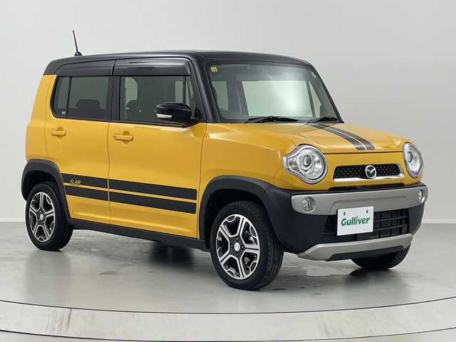 マツダ フレア クロスオーバー XS 福島県 2016(平28)年 2.7万km アクティブイエロー/ブラック2トーン /禁煙車//4WD//社外ナビ//BluetoothAudio//フルセグTV//ETC//シートヒーター//純正フロアマット//純正15インチアルミホイール//レーンキープアシスト//HIDヘッドライト//オートライト//フォグランプ//アイドリングストップ//衝突軽減システム//スマートキー//スペアキー1本あり