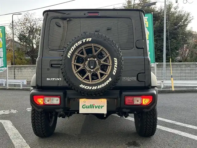 スズキ ジムニー ノマド FC 埼玉県 2025(令7)年 0.2万km 黒 ワンオーナー/スズキセーフティサポート/　・デュアルカメラブレーキサポート（DCBS）/　・車線逸脱警報/　・ハイビームアシスト/　・アダプティブクルーズコントロール/社外9インチメモリナビ（MDV-M911HDF）/　DTV/CD/DVD/BT/AppleCarplay/AndroidAuto//　HDMI/SD/SDREC/バックカメラ/社外16インチアルミ/社外デジタルインナーミラー/前席シートヒーター/ヒルディセントコントロール/トラクションコントロール/アイドリングストップ/ビルトインETC/前後ドライブレコーダー/エンジンスタートボタン/スマートキー/スペアキー/純正LEDヘッドライト/オートライト/純正アルミホイールあり/純正フロアマット