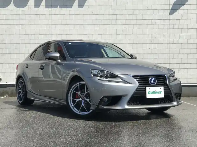 レクサス ＩＳ 300h バージョンL 富山県 2013(平25)年 9.2万km ソニックチタニウム BBS19インチAW/純正ナビ/フルセグTV/Bluetooth/バックカメラ/クルーズコントロール/プッシュスタート/スマートキー/レザーシート/パワーシート/シートヒーター/エアシート/ハンドルヒーター/革巻きステアリング/ステアリングスイッチ/ETC