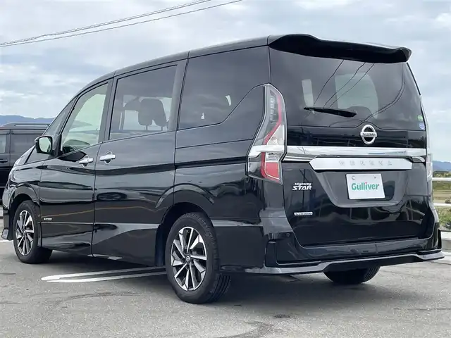 日産 セレナ ハイウェイスター V 佐賀県 2021(令3)年 3.8万km ダイヤモンドブラック ワンオーナー/社外SDナビゲーション/・フルセグTV/CD/DVD/SD/Bluetooth/アルパインフリップダウンモニター/アラウンドビューモニター/ETC/インテリジェントルームミラー/両側パワースライドドア/電子パーキングブレーキ/・AUTO HOLD機能/後席エアコン/キャプテンシート/後席サンシェード/ISOFIX対応/革巻きステアリング/ステアリングリモコン/純正16インチアルミホイール/純正LEDヘッドライト/純正LEDフォグランプ/社外オールシーズンフロアマット/新車保証書/取扱説明書/スペアキー１本/プロパイロット/・インテリジェントクルーズコントロール/・エマージェンシーブレーキ/・レーンディパーチャーワーニング/・ブラインドスポット/・インテリジェントBSI/・クロストラフィックアラート/・クリアランスソナー/・標識検知機能