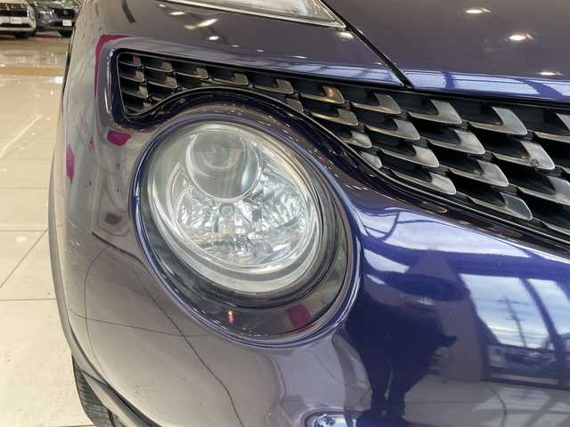 日産 ジューク 15RX Vセレクション 埼玉県 2016(平28)年 10万km アズライトブルー エマージェンシーブレーキ/純正ナビ/　　CD/BT/フルセグ/バックカメラ/純正17インチアルミホイール/ETC/スマートキー