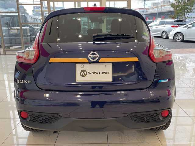 日産 ジューク 15RX Vセレクション 埼玉県 2016(平28)年 10万km アズライトブルー エマージェンシーブレーキ/純正ナビ/　　CD/BT/フルセグ/バックカメラ/純正17インチアルミホイール/ETC/スマートキー