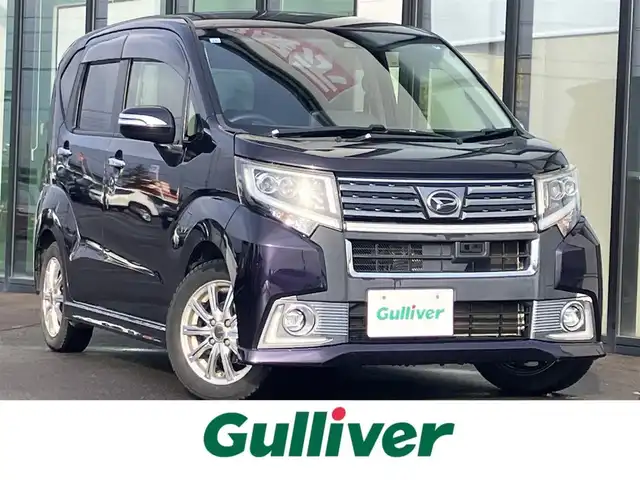 ダイハツ ムーヴ カスタム RS ハイパー SAⅡ 道南・函館 2015(平27)年 9.9万km ナイトシャドーパープルクリスタルM /純正ナビ//フルセグTV//純正エンジンスターター//バックカメラ//車線逸脱警報//衝突被害軽減ブレーキ//横滑り防止装置//アイドリングストップ//オートライト//スマートキー//プッシュスタート//純正フロアマット