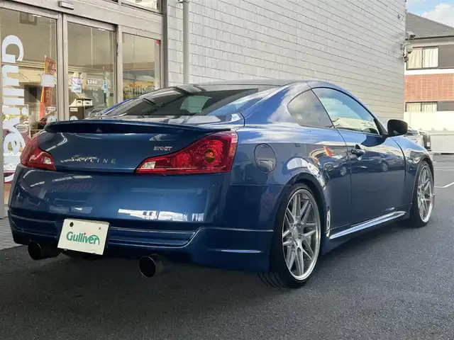日産 スカイライン 370GT Type S 愛知県 2008(平20)年 6万km ファウンテンブルー 社外エアロ〈フロント／サイド／リア／リアアンダー〉/社外車高調/社外20インチAW〈work GNOSIS CV202〉/社外マフラー/純正メーカ―オプションHDDナビ/バックカメラ/ハーフレザーシート/前席パワーシート/HIDヘッドライト〈オート機能付〉/アクティブAFS/レザーステアリング/パドルシフト/純正アルミペダル