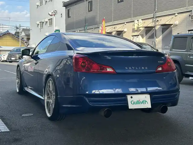 日産 スカイライン 370GT Type S 愛知県 2008(平20)年 6万km ファウンテンブルー 社外エアロ〈フロント／サイド／リア／リアアンダー〉/社外車高調/社外20インチAW〈work GNOSIS CV202〉/社外マフラー/純正メーカ―オプションHDDナビ/バックカメラ/ハーフレザーシート/前席パワーシート/HIDヘッドライト〈オート機能付〉/アクティブAFS/レザーステアリング/パドルシフト/純正アルミペダル