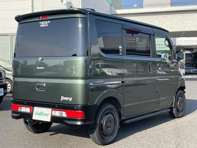 スズキ エブリィ ワゴン PZターボ 広島県 2020(令2)年 3.3万km クールカーキPM ワンオーナー/禁煙車/ジムニーフェイスキット/フロントバンパーガード/社外バンパー/リフトアップ/サイドカバー/社外マフラー/社外ナビ/　【CD/DVD/Bluetooth/フルセグTV】/衝突被害軽減システム/横滑防止装置/盗難防止装置/片側パワースライドドア/D席シートヒーター/レザー調シートカバー/ETC/デジタルインナーミラー/ロットホルダー/純正シリコンカバー/社外ラゲッジトレイ/純正ドアハンドルエスカレッション/フェンダーミラー/オートライト/LEDヘッドライト/社外フォグランプ/プッシュスタート/スマートキー/スペアキー×1/アイドリングストップ/社外アルミホイール 14インチ/ドアバイザー/純正フロアマット/新車時整備手帳（保証書）/取扱説明書