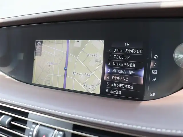 レクサス ＬＳ 500h Iパッケージ 宮城県 2017(平29)年 7.7万km マンガンラスター レクサスセーフティーシステム/・プリクラッシュセーフティ/・ブラインドスポットアシスト/・レーンキープアシスト/・操舵支援・カーブ速度抑制・先行車発進告知/純正ナビＴＶ/・フルセグ・ＣＤ・ＤＶＤ・ＳＤ・ＵＳＢ・ＢＴ・ミラーキャスト/３６０℃カメラ/サンルーフ/イージークローザー/デジタルインナーミラー/ヘッドアップディスプレイ/左右メモリー付きパワーシート/・エアシート・シートヒーター/全席シートヒーター/ＡＣ１００Ｖ/エアサスペンション/ビルトインＥＴＣ２．０/純正ドライブレコーダー前のみ/オートブレーキホールド/オートハイビーム/パドルシフト
